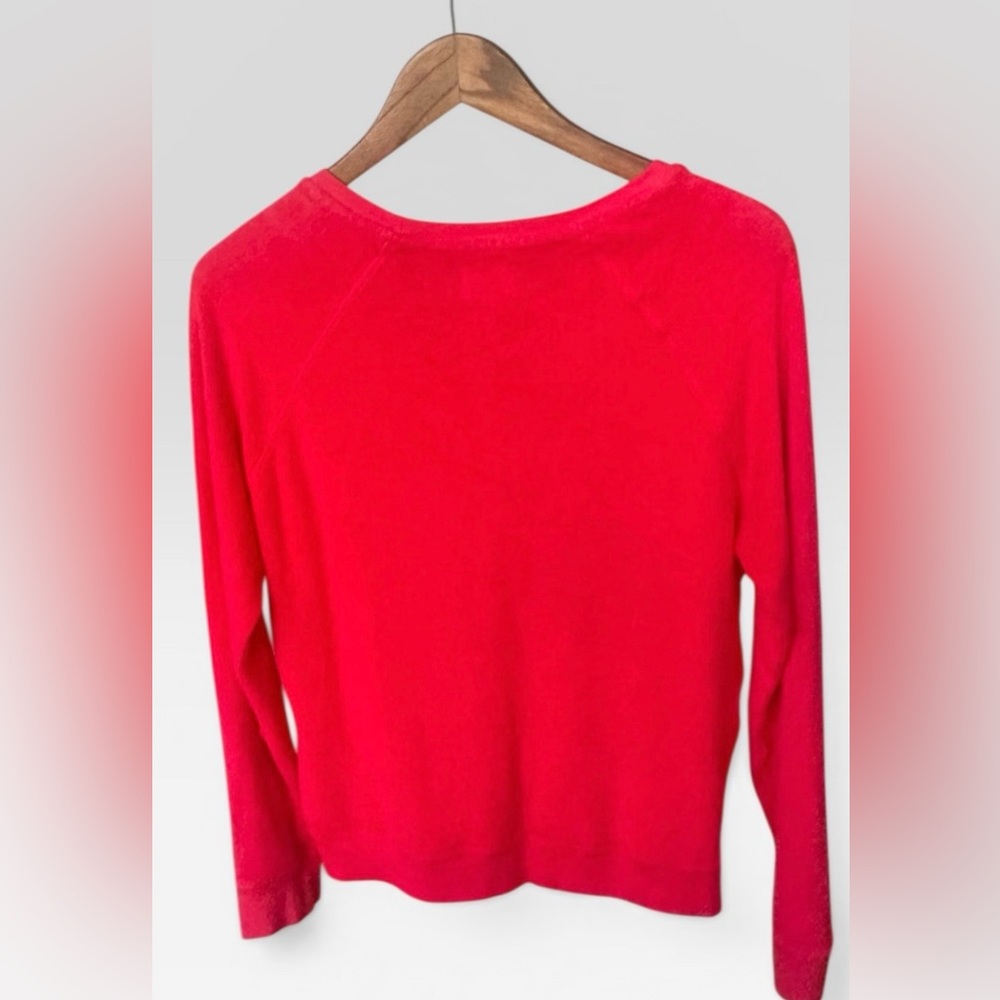 Sundry Beach Days Graphic Tee Long Sleeve Red Lightweight Top Size M - Picture 3 of 4
